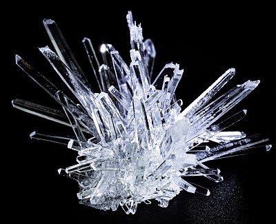 Clear spiky crystal